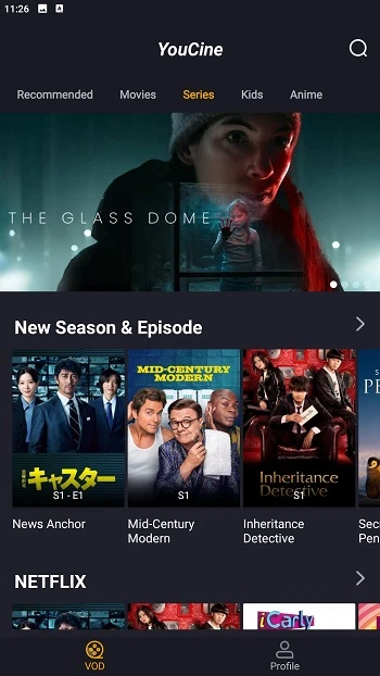 YouCine App Interface